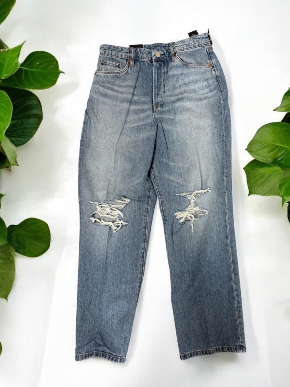 Blank NYC NWT The Baxter Ribcabe
Straight Leg Distressed Buttonfly Jeans Size 27